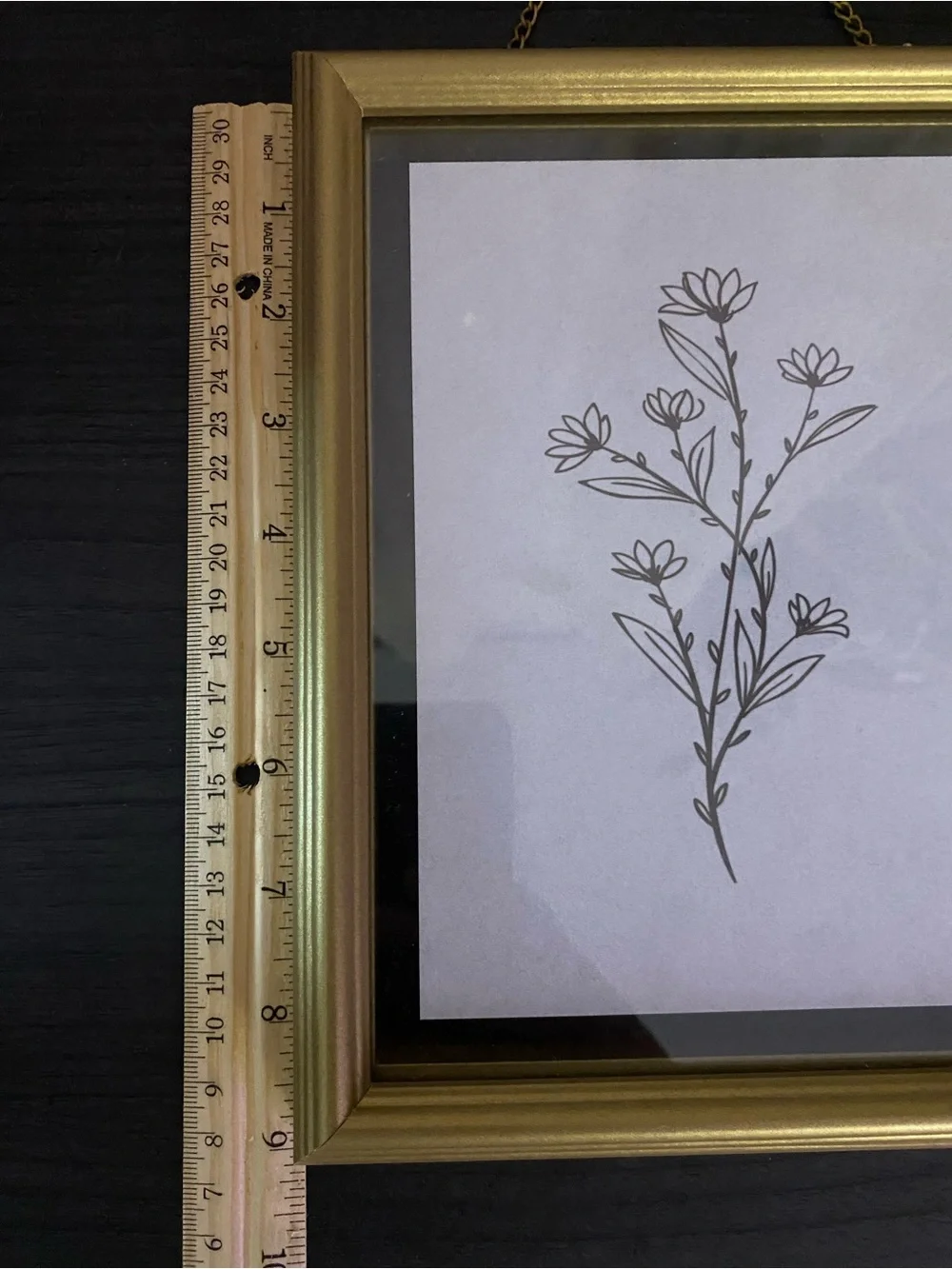 Antique Gold Floating Glass Hanging Wooden Frame Gallery Wall Vintage Inspired